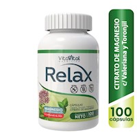 Vita Vital Relax Citrato De Magnesio, Cereza, Toronjil Y Valeriana Cápsulas - Frasco 100 UN
